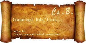 Csepregi Bálint névjegykártya